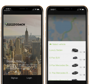 boston corporate coach phone app