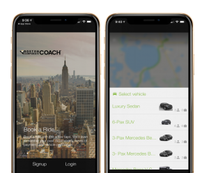 boston corporate coach app book a ride