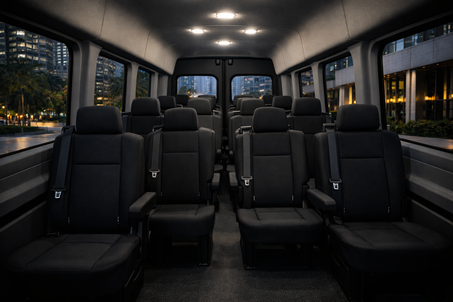 Boston Corporate Coach Shuttle Van Interior