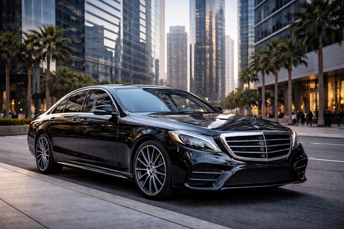 Mercedes-Benz S-Class chauffeur-driven executive sedan for premium business travel
