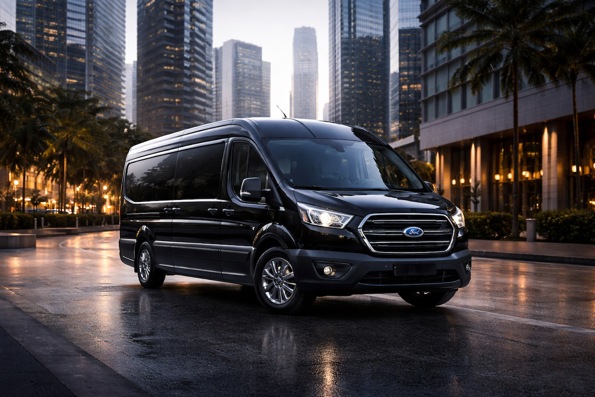 Executive shuttle van chauffeur service for business travel