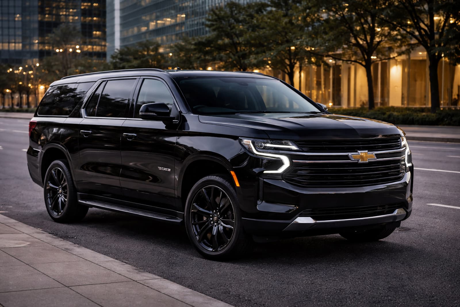 Luxury Chevrolet Suburban chauffeur service for executive transportation and airport transfers
