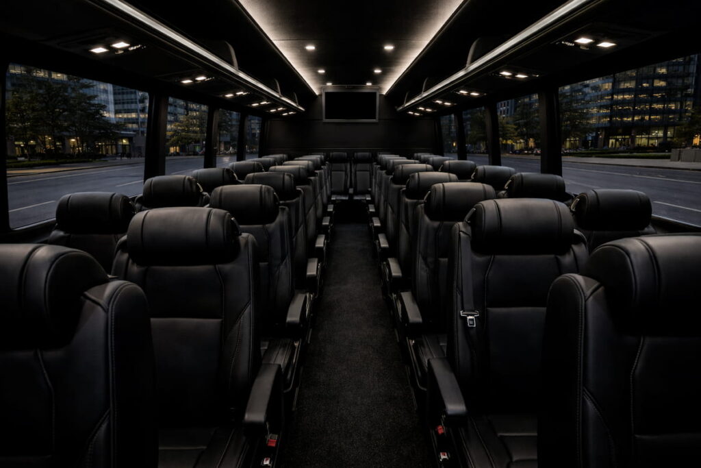 Mini & Mid-Size Coach Interior for Group Transportation